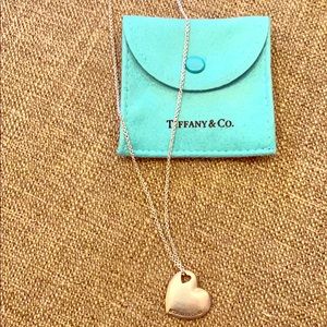Tiffany solid silver heart with chain